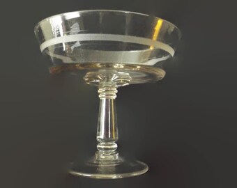 EAPG  Hobbs, Brockunier's No. 77  Compote decorated with a Conventional Band sand-blasted decoration