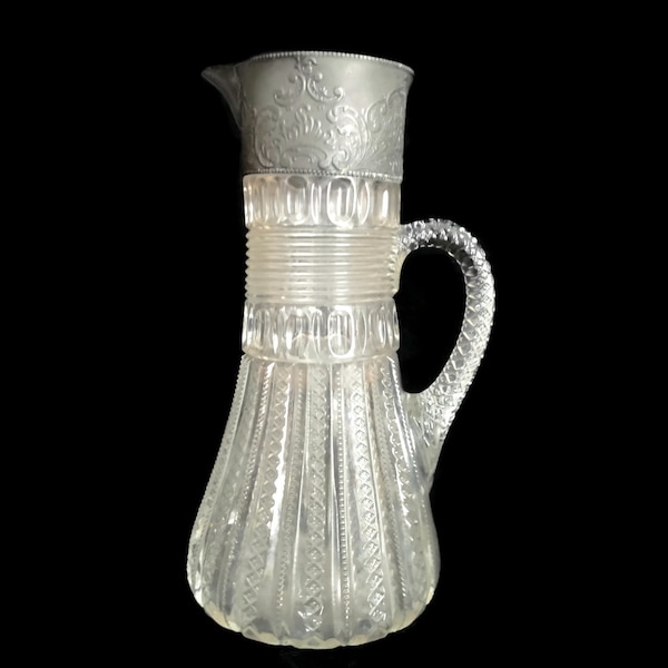 Duncan's Sons, George & Company Mardi Gras with Threaded Neck 10 inch Pitcher circa 1898