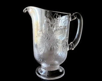 Dazell Brothers and Gilmore Glass No. 11D Three Birds Water Pitcher circa 1884