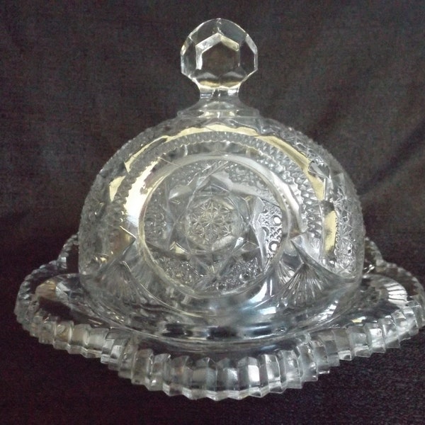 EAPG Butter Ohio Flint Glass No. 45 Azmoor (OMN) • AKA: Horseshoe Comet  • Ohio Flint Glass Company, introduced 1905
