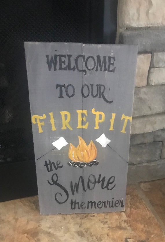 Fire Pit Signs Etsy
