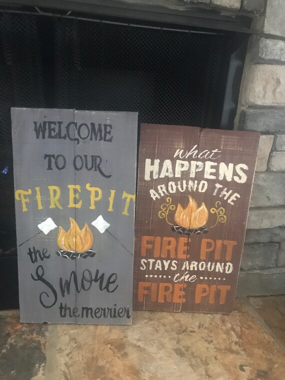 Fire Pit Signs Etsy
