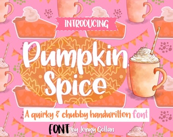 Hand Lettered Font Pumpkin Spice