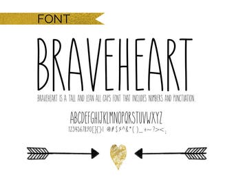Hand Lettered Font Braveheart