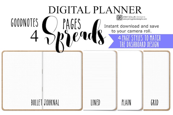 Favorite Digital Bullet Journal Spreads - Digital Planner GoodNotes