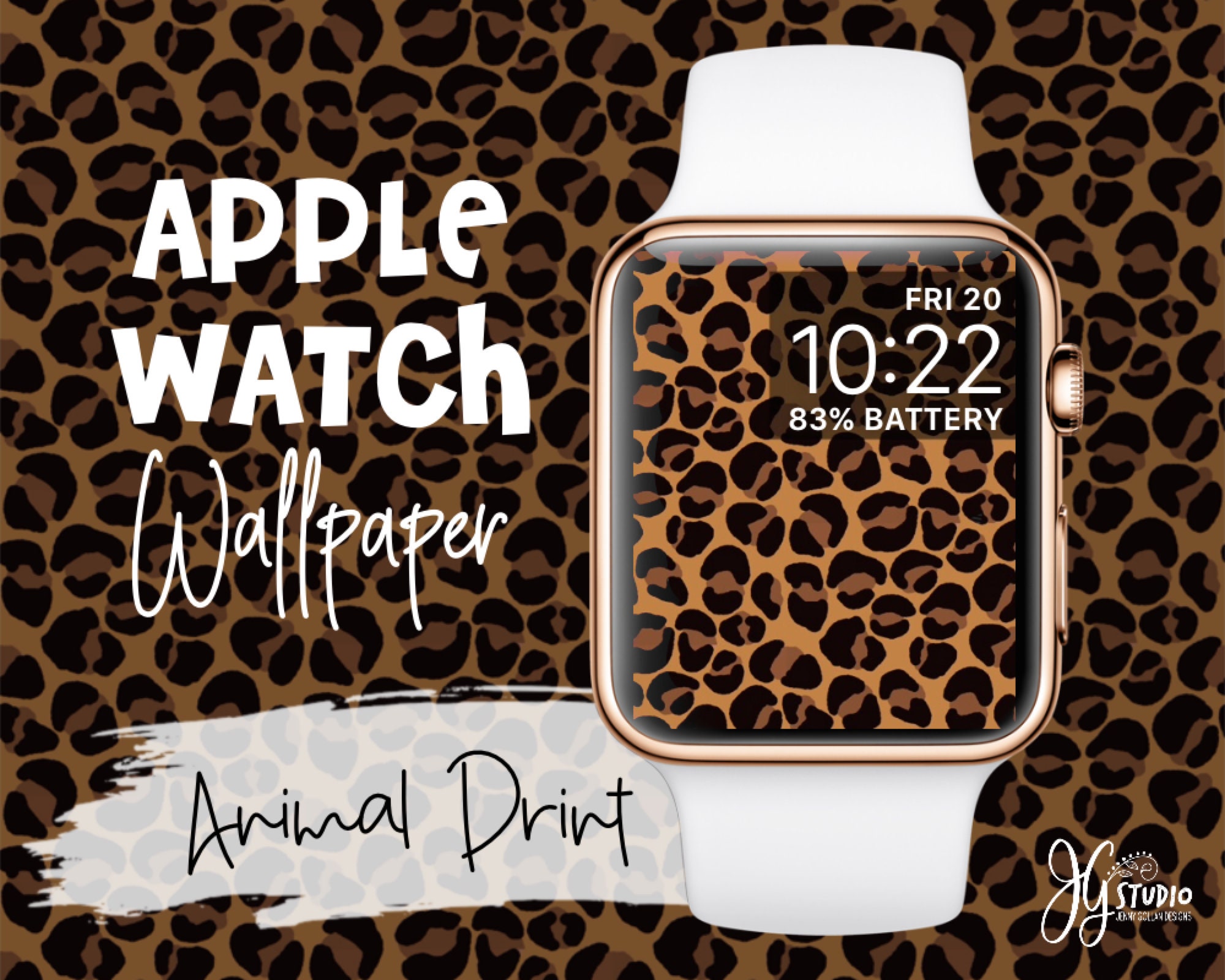 Apple Watch Wallpaper Animal Print For Your Apple Watch Face Etsy 日本
