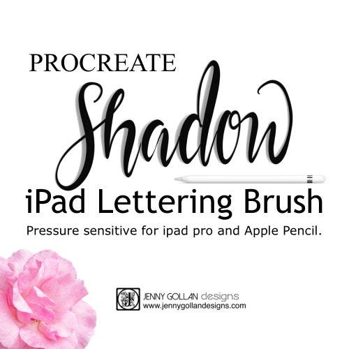 Procreate Brushes Ipad Pro Shadow Calligraphy Brush Etsy