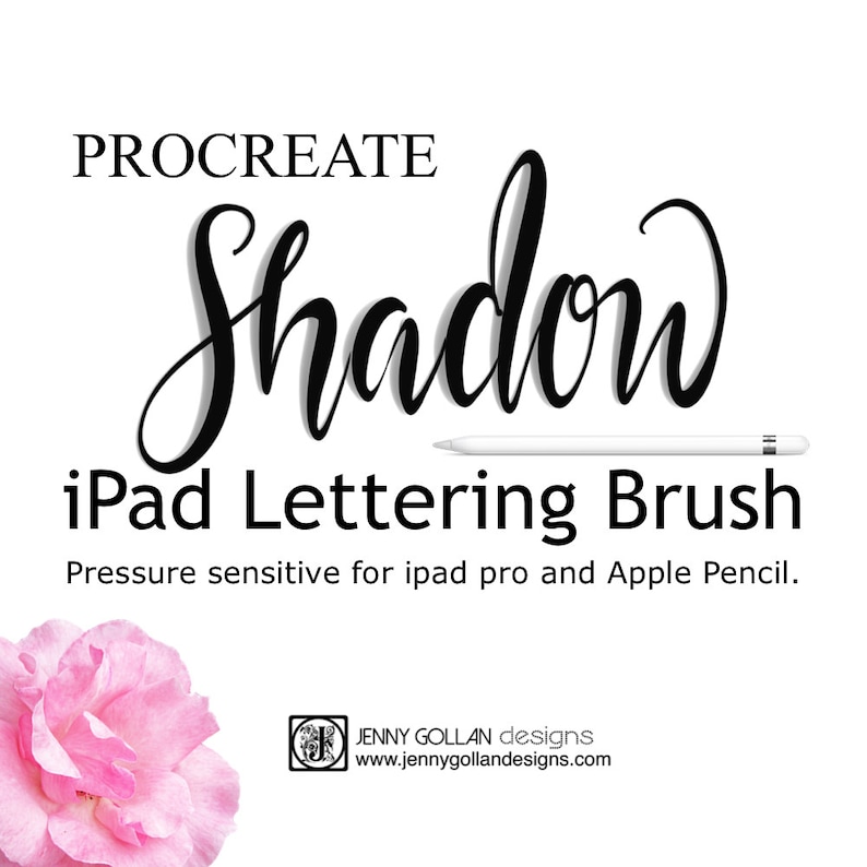 Procreate Brushes Ipad Pro Shadow Calligraphy Brush Etsy