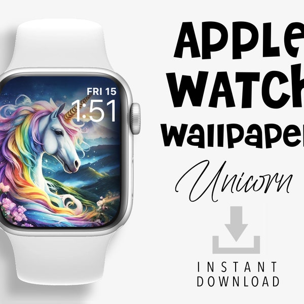 Unicorn Apple Watch Wallpaper | Rainbow Colours