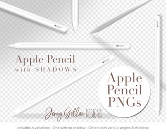 Apple Pencil png transparent background clip art for iPad Pro Mockup and Scene Creators