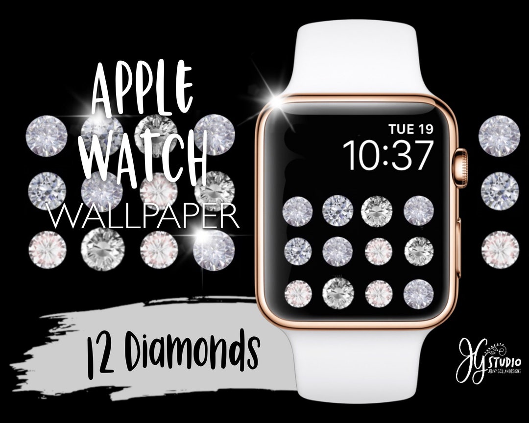 Apple Watch Wallpaper 12 Diamonds Watch Face Design Etsy Australia