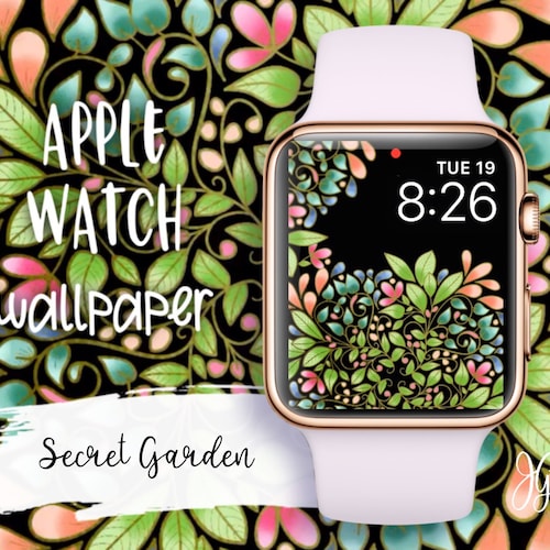 Apple Watch Wallpaper Secret Garden Orignal Art for Your Apple Etsy
