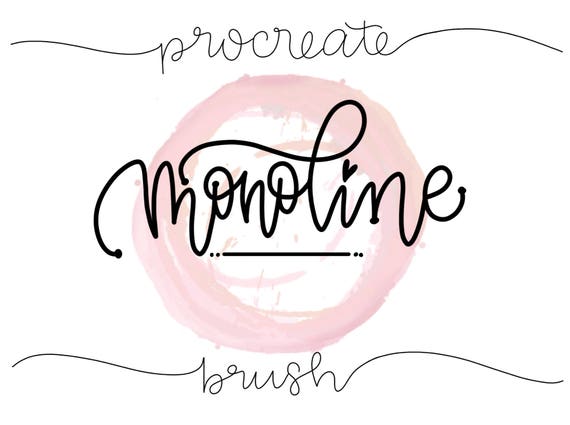 Procreate Brush Mono Pen Monoline Brush for iPad Lettering and | Etsy