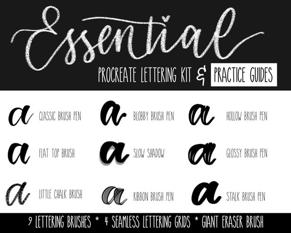 Lowercase Brush Lettering Guide, iPad Lettering, Procreate App, Learn  Calligraphy