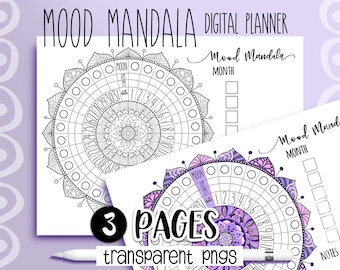 Monthly Mood Tracker Planner Printables Bullet Journal Mood - Etsy