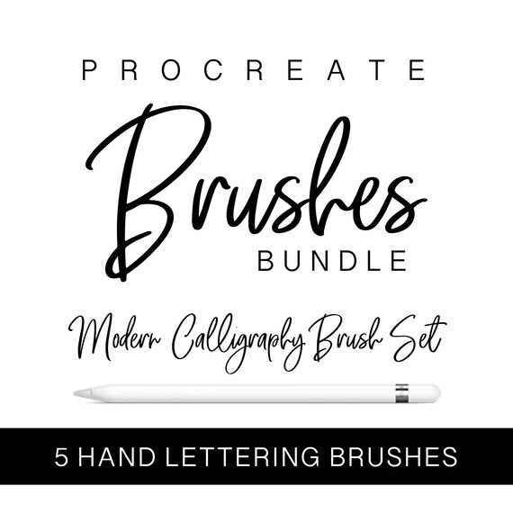 Procreate Pennelli Set Di 5 Pennelli Calligrafia Moderna Per Etsy