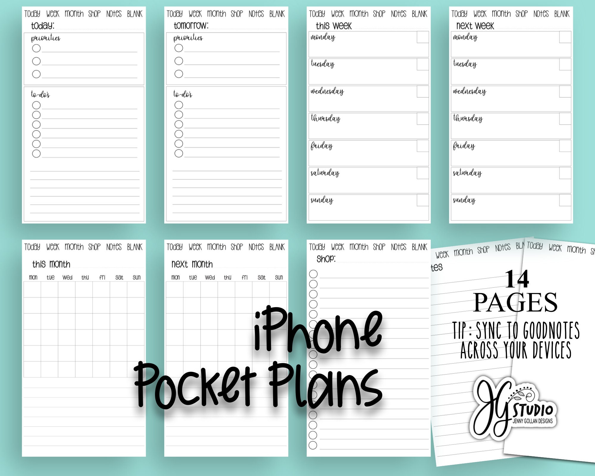 Professional Digital Planner for Iphone the Pocket Planner Etsy