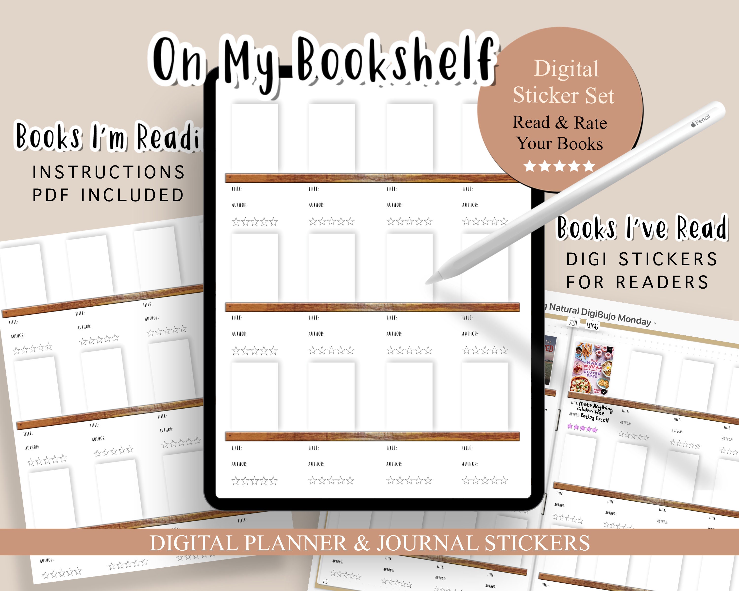 On the Bookshelf Book Tracker Reading Tracker Functional Etsy Australia