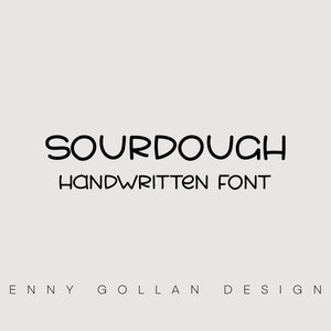 Handwritten Font Sourdough for your Digital Planner and Journal Hand Lettered