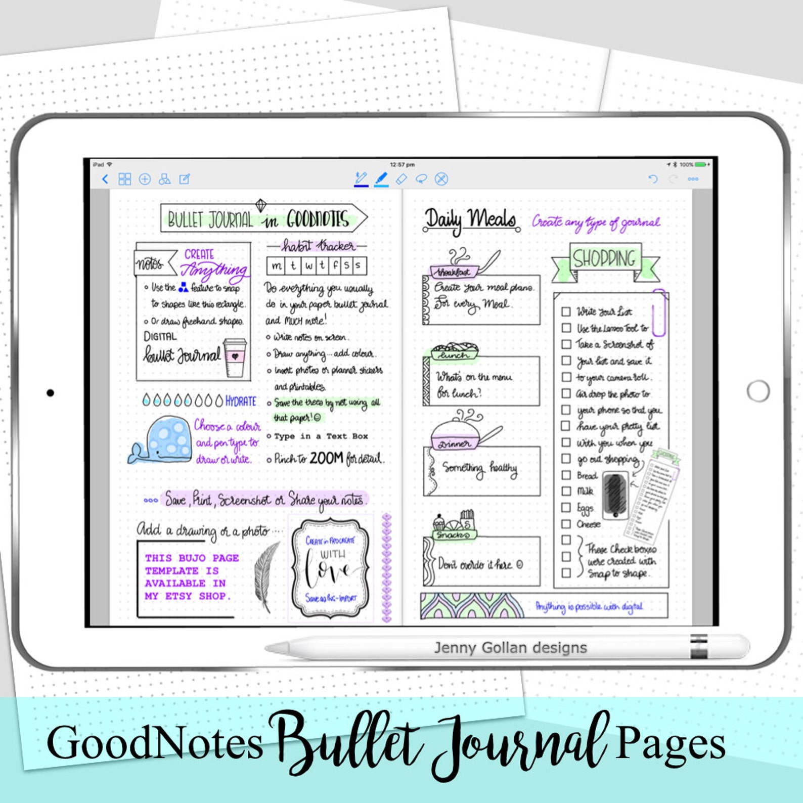 Goodnotes Bullet Journal Templates Goodnotes Bullet Journal Templates