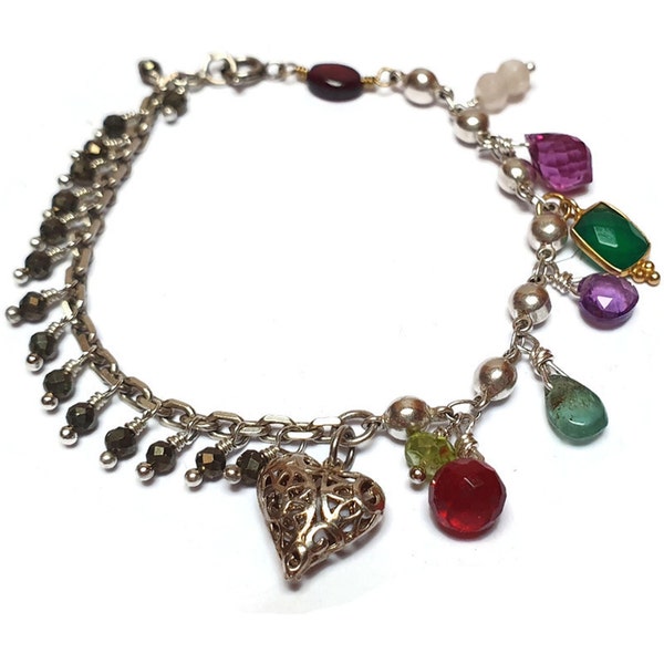 Bracelet en pierres précieuses / Bracelet coloré / Bracelet Boho /