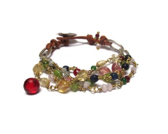 Gemstone bracelet / Boho bracelet / Colorful bracelet /