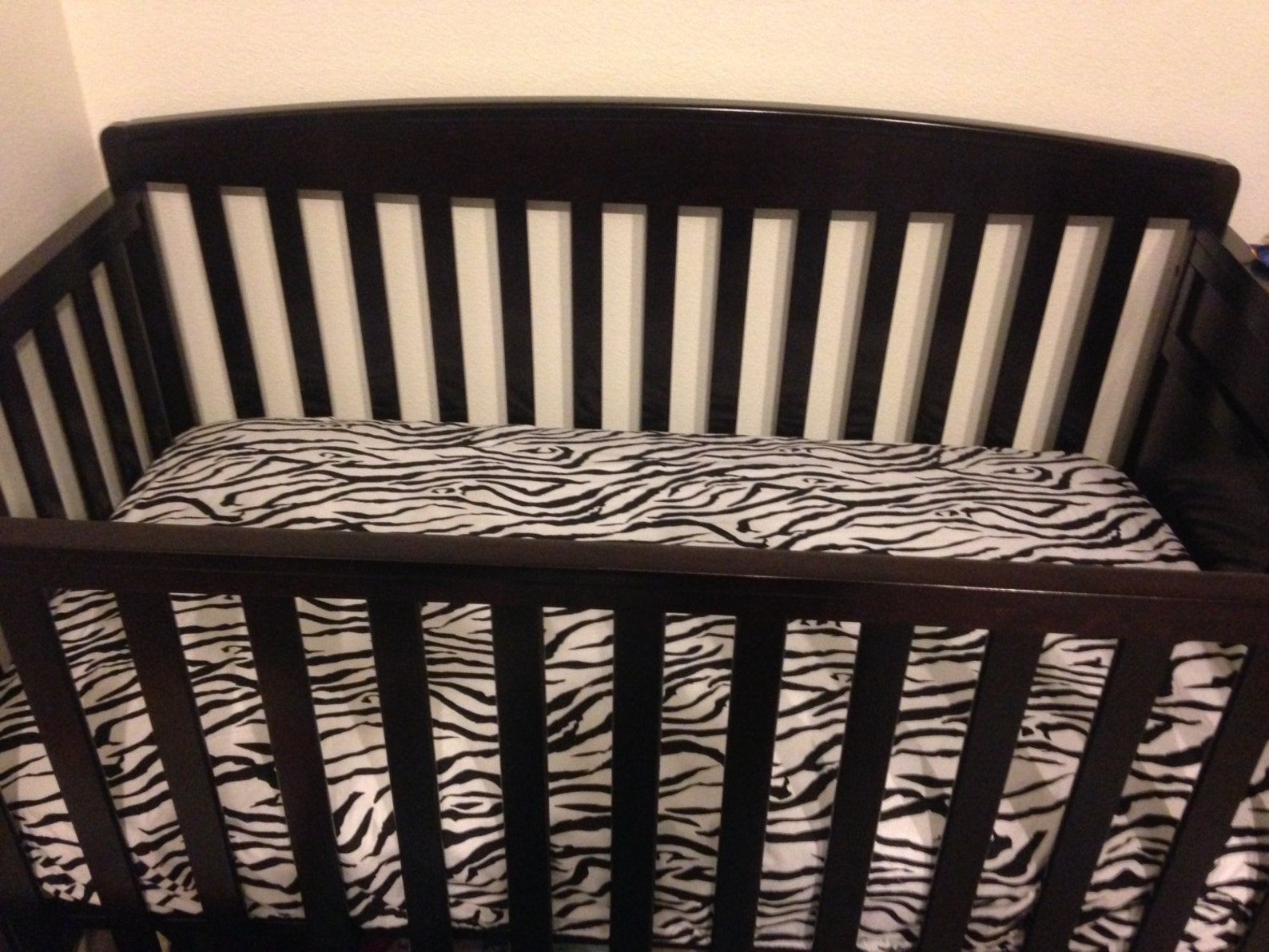 Zebra Print Flannel Crib Sheet Etsy
