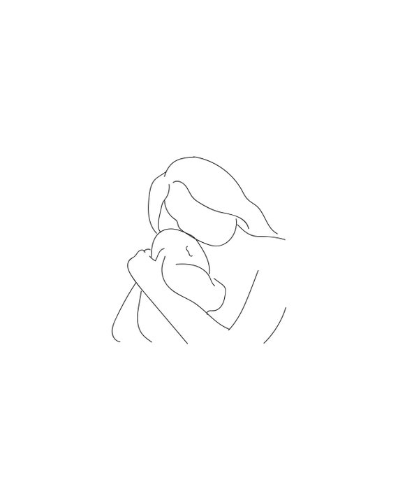 Mom and Baby Print, Simple Line Drawing Mom and Infant, Mom and Newborn  Printable, Instant Digital Download, Minimalist Art Print, Mom Gift - Etsy