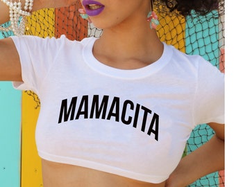 UNDERBOOB Crop Tee Mamacita Festival Clothing Rave Crop Top Underboob Crop Top, Cropped Rave Outfits, Rave Top Women's Clothing Summer Tops