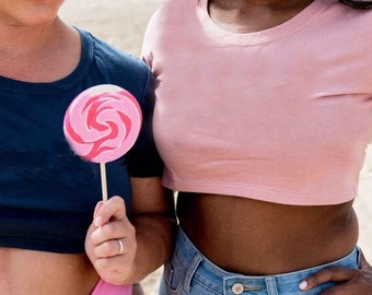 Top corto sexy, camiseta sin mangas para mujer, top sexy sin mangas, regalo para ella, camiseta sin mangas, top corto para mujer, camiseta súper corta, tallas grandes