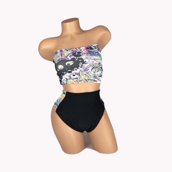 tube top high waisted bikini