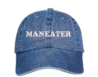 Sombrero de béisbol Maneater, regalo de broma de gorra de béisbol humorístico para él Regalo de broma único para esposa o novia Sombrero de béisbol divertido para los amantes del humor