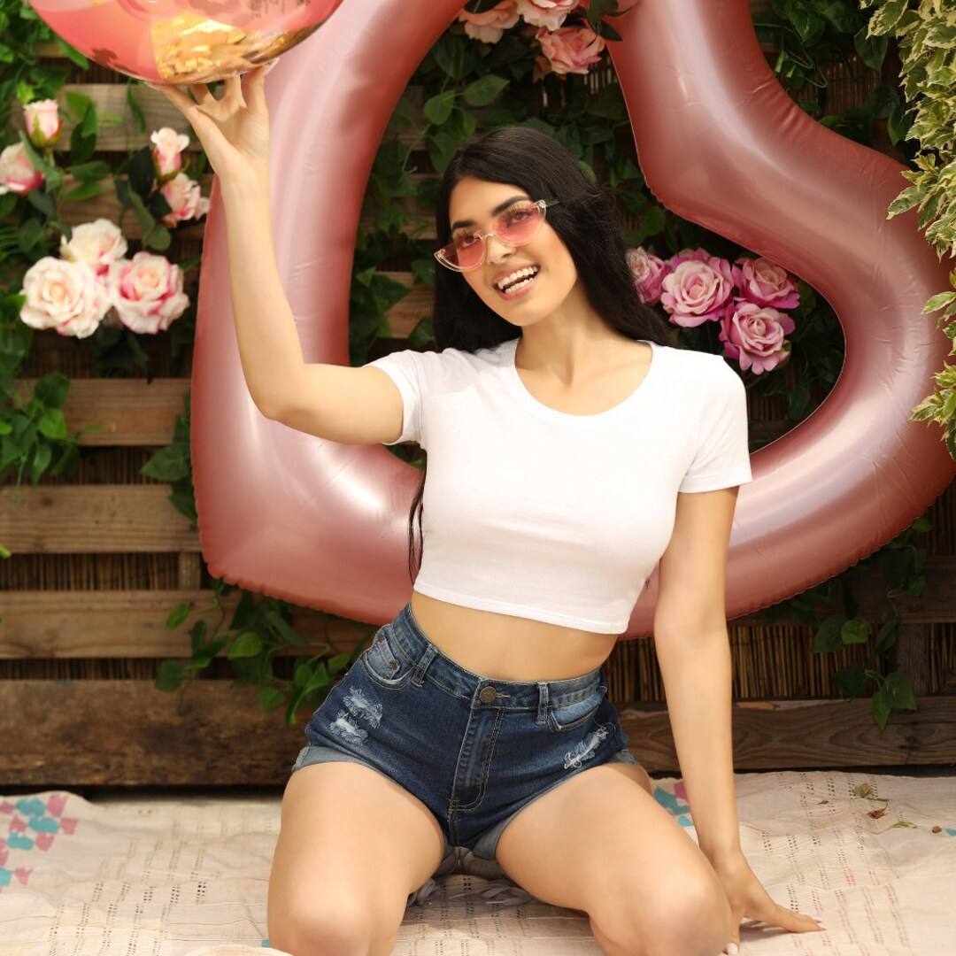 Summer crop top (black/white )