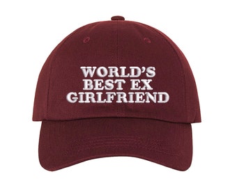 World's Best Ex Girlfriend Baseball Hat Trendy Baseball Cap Ex Girlfriend Hat Y2K Baseball hat for her Self Love hats for women empowerment