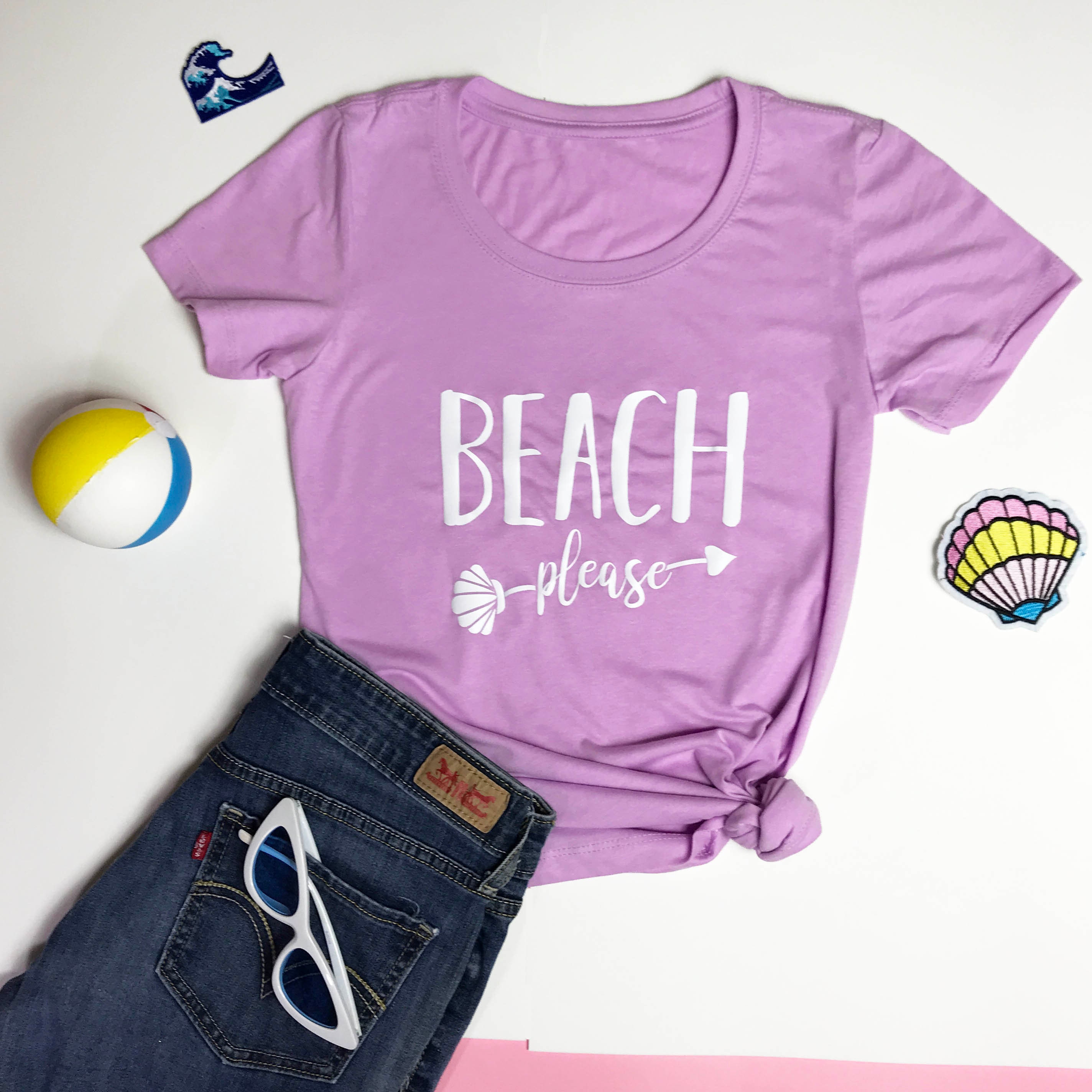 t shirt beach please