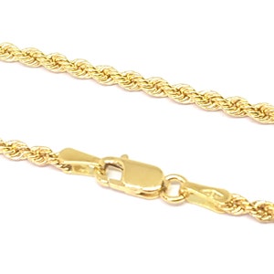 Chaîne Corde or jaune massif 18k 750% zdjęcie 8