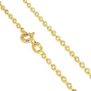 18k 750% solid yellow gold chain 55 cm 1.70 mm