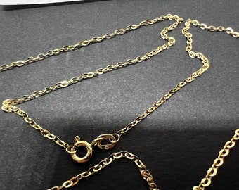 Cadena de oro amarillo macizo de 18 k (750 % oro), 50 cm, 1,70 mm