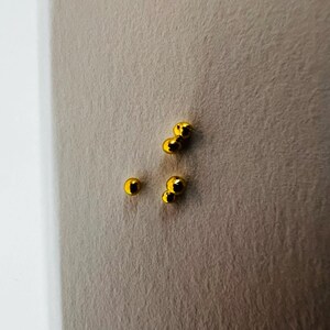 Lot De 2 Perles Rondes En OR MASSIF 24 Carats - Or Jaune - Parfait état - Origine France