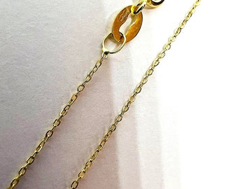 18k 750% solid yellow gold curb chain