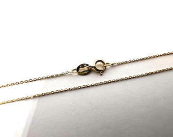40cm solid 18k yellow gold (750%) curb chain