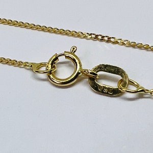 18k 750% solid yellow gold curb chain