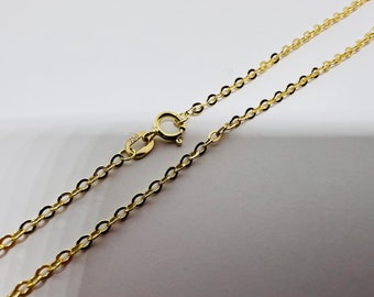 18k 750% solid yellow gold chain, 60 cm, 2 mm