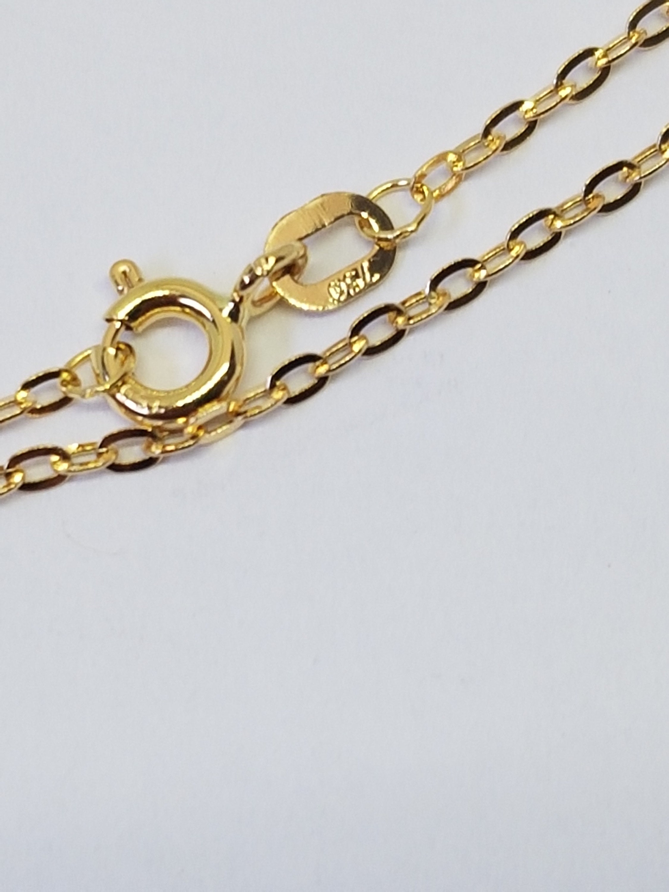 Cadena de oro amarillo macizo 18k 750% 50 cm 1.70 mm - Etsy