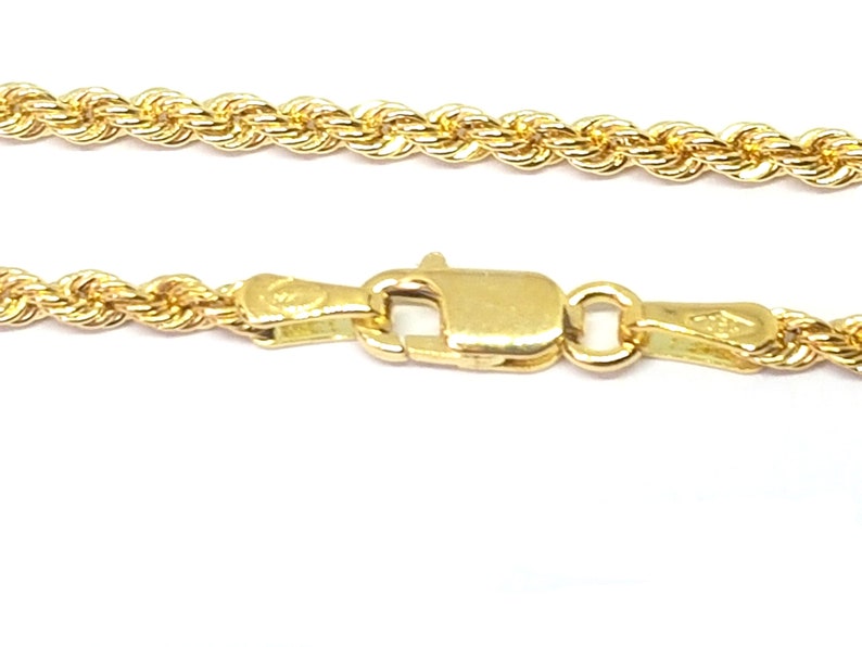 Chaîne Corde or jaune massif 18k 750% zdjęcie 9