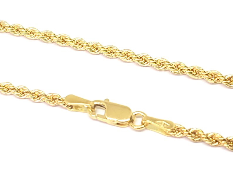 Chaîne Corde or jaune massif 18k 750% zdjęcie 8