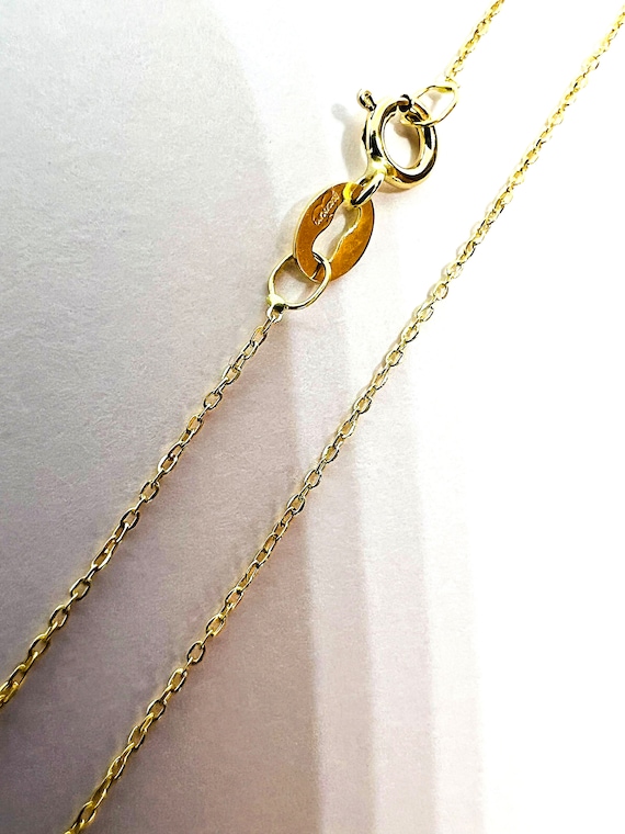 Buy 42 Cm 0.70 Mm Solid Yellow Gold 18k 750% Forced Chain Online 