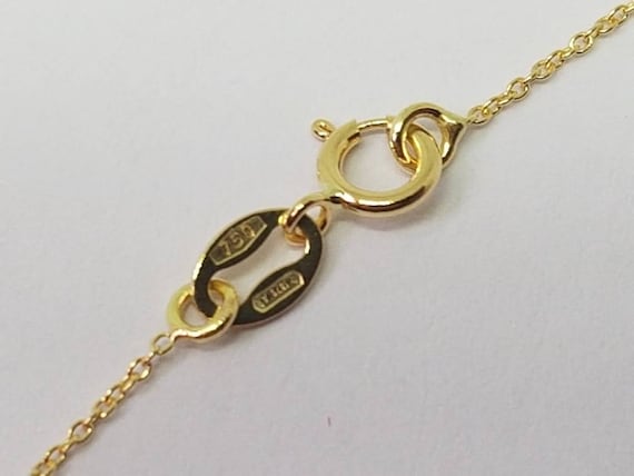 18k 750% Solid Yellow Gold Chain 45 Cm 2 Mm - Etsy