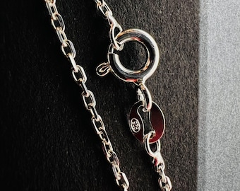 50cm 1.5mm solid 925 silver curb chain