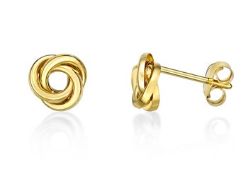 Boucles d'oreilles 3 anneaux, Or jaune massif  18k 750%